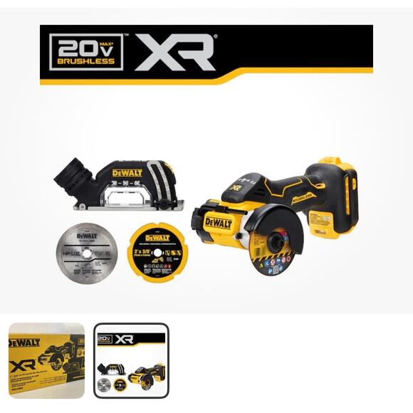 New Dewalt DCS438B 20V 20 Volt Max XR 3" Cordless Brushless Cut Off Tool (NIB) - Picture 2 of 2